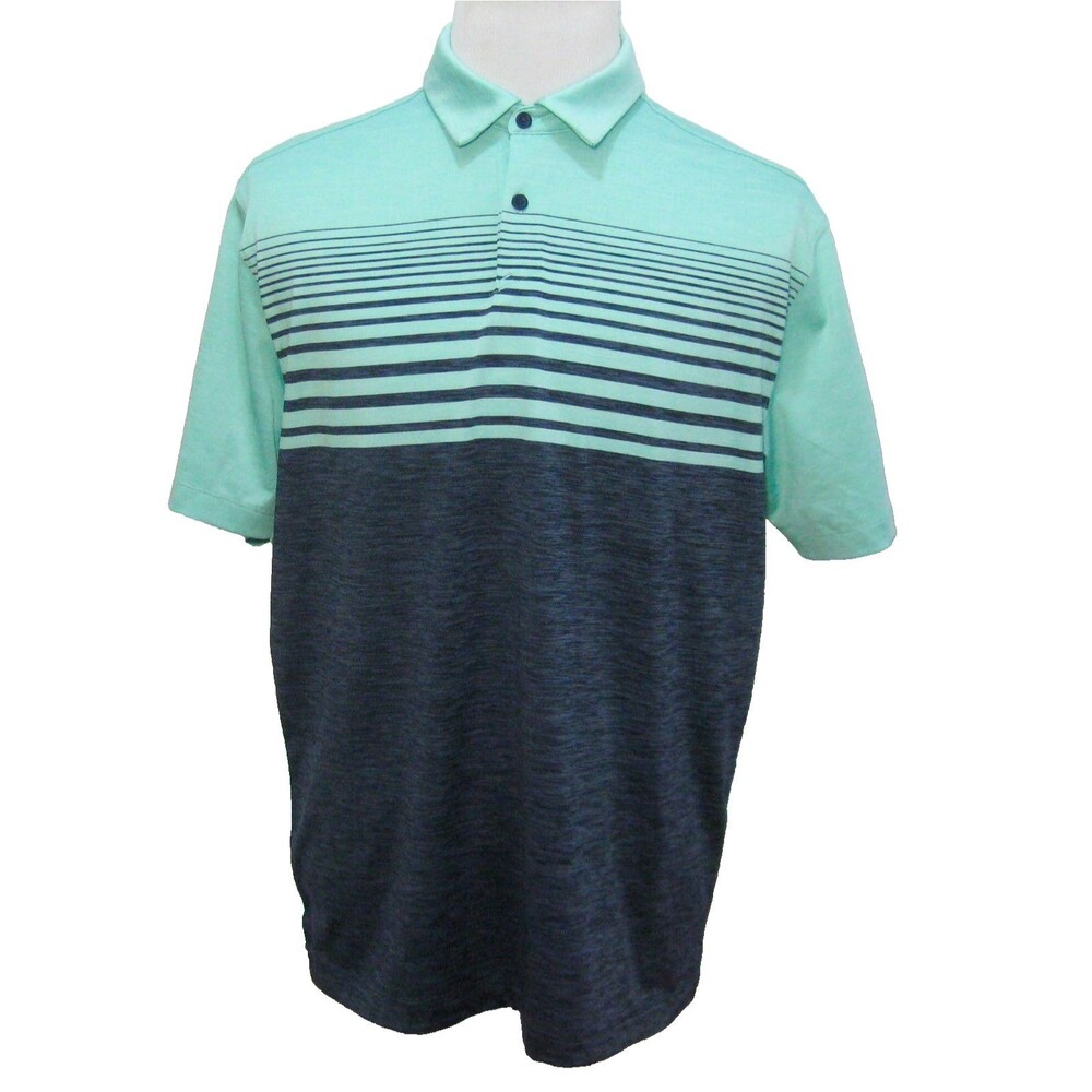 Under Armour Polo Shirt Mens Large Green Short Sleeve Heatgear Golf Tennis Top
